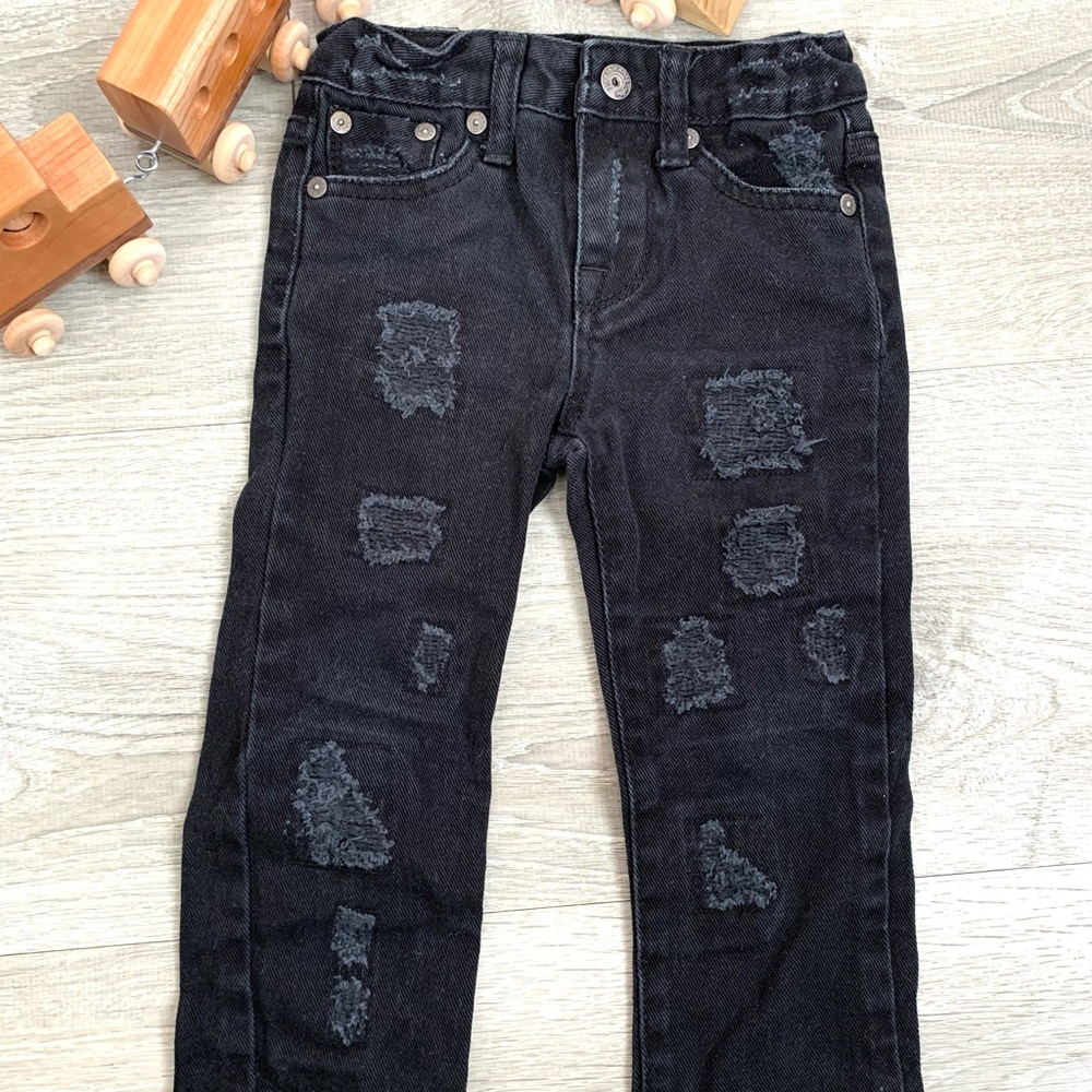 Guess Jeans 3T Toddler Destroyed Black Skinny Jeans NWOT